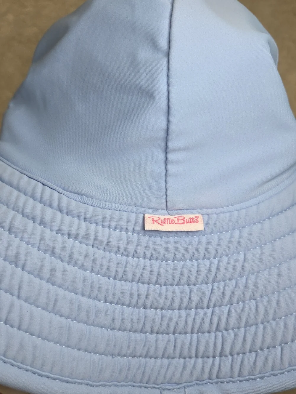 Ruffle Butts Periwinkle Blue Swimhat Sz 12 Months-2T